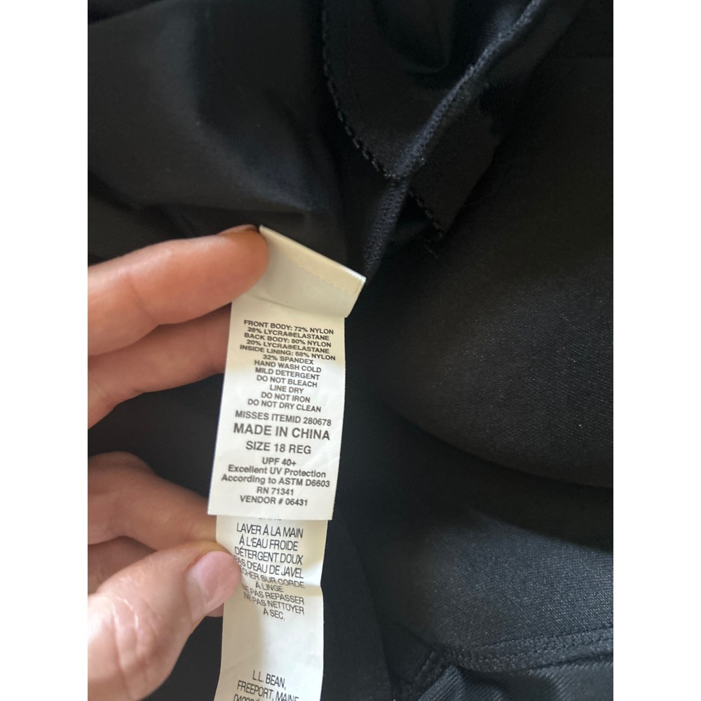 L.L. Bean Black One-Piece Swimsuit with Side Tie - Picture 13 of 13